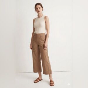 Joie Comfort Stretch High Rise Crop Pull-On Tan Pants NWT